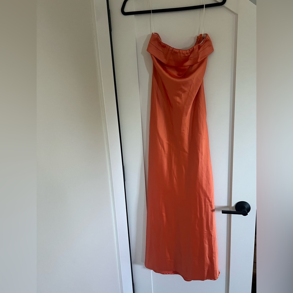 Alice Elle Strapless Dress - Orange
